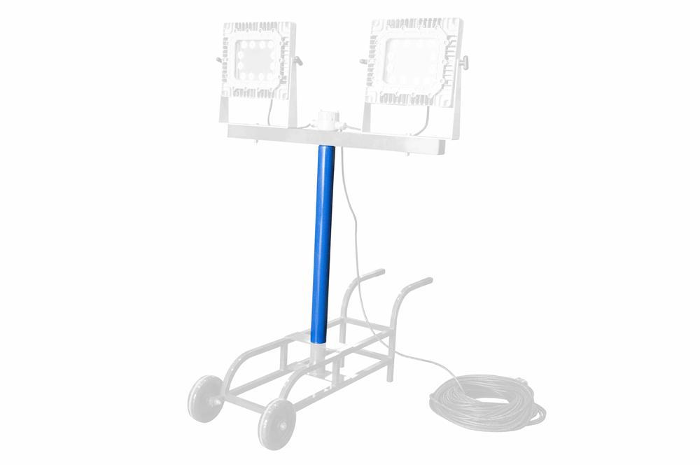 Aluminum Extension Pole for EPL-16C Series Carts - 3 Feet - Powder Coated Glossy Blue Finish - PuriLite