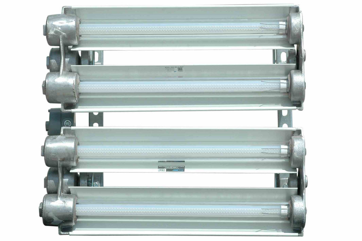 Larson Explosion Proof LED Paint Spray Booth Fixture - Class I, Div. I - 4, 2 Foot LED Bulbs - 5040 Lumen - PuriLite