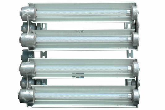 Larson Explosion Proof LED Paint Spray Booth Fixture - Class I, Div. I - 4, 2 Foot LED Bulbs - 5040 Lumen - PuriLite