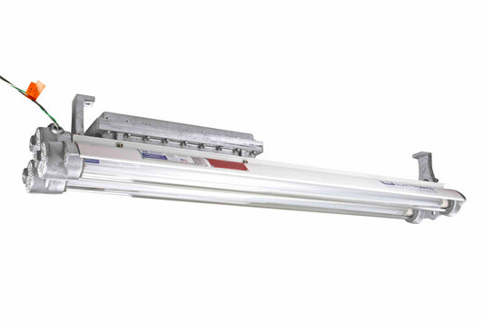 Larson Explosion Proof Emergency LED light - 4 foot 2 lamp - 2 Hour Backup Ballast - C1D1 LED Light - PuriLite