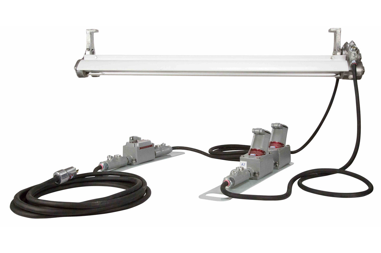 Larson Explosion Proof LED Paint Spray Booth Light - C1D1 - Daisy Chain Model - 37' SOOW w/ Exp. Proof Plug - PuriLite