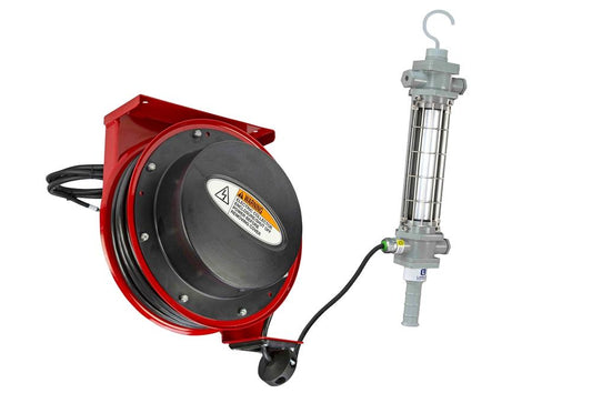 Explosion Proof LED Aluminum Drop Light - Class 1 Div 1 - 50ft General Use Cord Reel - PuriLite