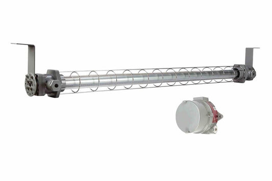 104W Explosion Proof Extra Low Profile LED Light - Class 1/2 Div 1/2 - 13,520 lms - External Battery Backup - PuriLite