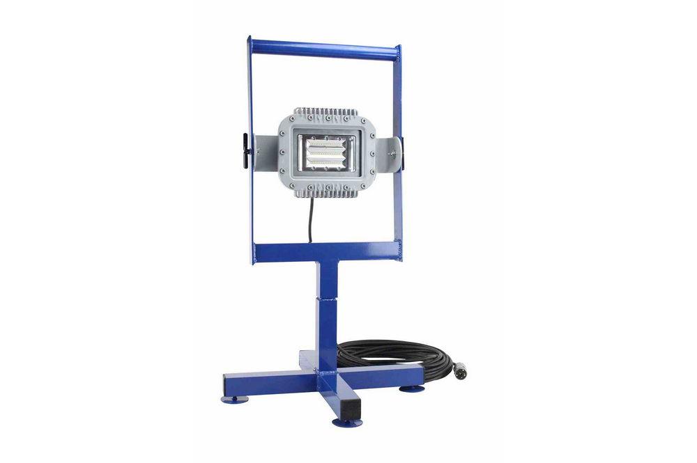 Portable Explosion Proof LED Light - Base Stand Mount - 70 Watt LED - Class I Div 1 C&D - 100' Cord - PuriLite