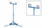 100W Explosion Proof LED Light Tower - Tripod Mount - C1D1 - 100' 16/3 SOOW Cord w/ EXP Plug - PuriLite