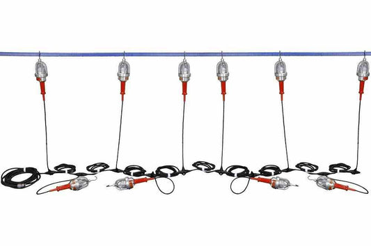 Explosion Proof String Lights - 10 Drop Lights - Class 1/II, Division 1 - PuriLite
