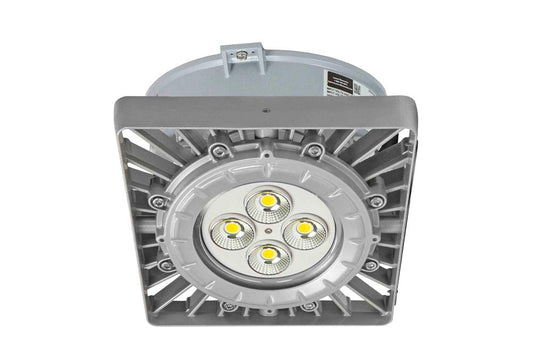 80W Hazardous Location Low Bay LED Light Fixture - Paint Spray Booth Approved - 8,000 Lumens - T5 - Retrofit Pan - PuriLite