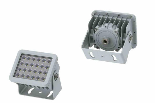 50W Hazardous Location Integrated Flood Light LED Fixture - C2D1 - 120-277V - 7,600 lms, Gasketed Bubble Lens, Trunnion Mount - Food Safe - PuriLite