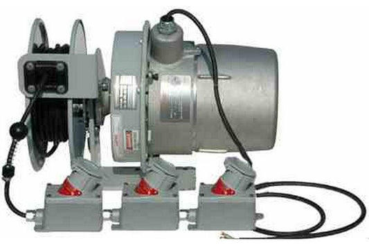 Explosion Proof Tool Tap Reel - 50 Foot Cord Reel w/ Triple Gang Explosion Proof Outlet - C1D1 - PuriLite