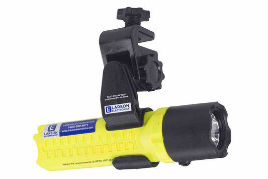 Larson 4W Explosion Proof LED Helmet Mount Flashlight - Hands Free Light - 100 Lumens - IP67 Waterproof - PuriLite