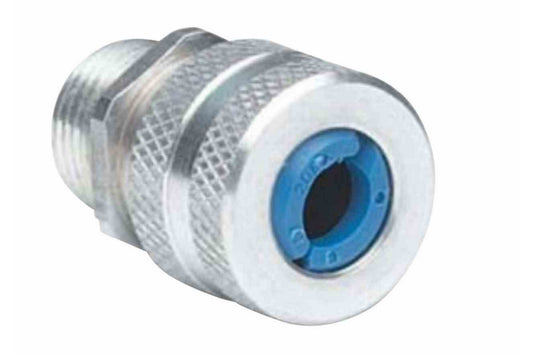 Larson 3/4" Aluminum Cord Grip - 0.375" to 0.5" Cable OD - Neoprene Grommet - Nylon Retention Ring - PuriLite