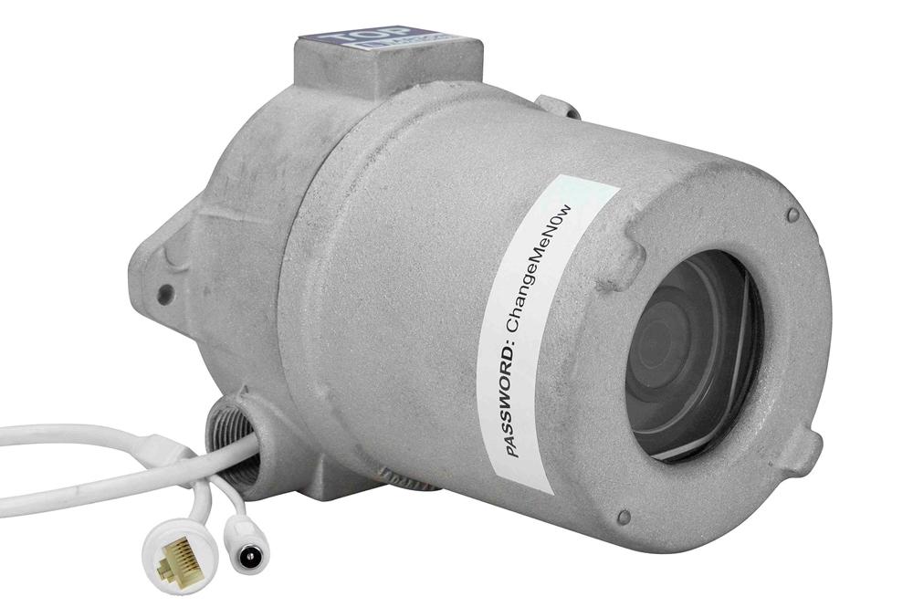 Explosion Proof Network IP Camera - 2.0MP - 30FPS - Low Light IR Array - 108Ãƒâ€šÃ‚Â° FOV - Surface Mount - Natural Metallic Powder Coat - PuriLite