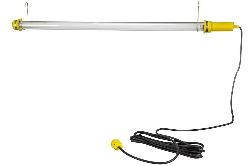 Fluorescent Drop Light/Task Light w/ Hooks - 34Watt - 25' cord - 4' Lamp - PuriLite