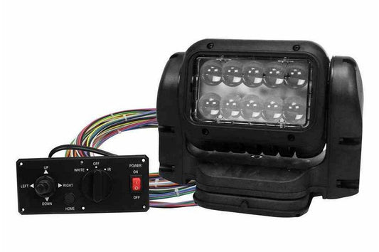 24 Volt Visible/Infrared LED Remote Control Floodlight - Permanent Mount - Dash Remote - PuriLite