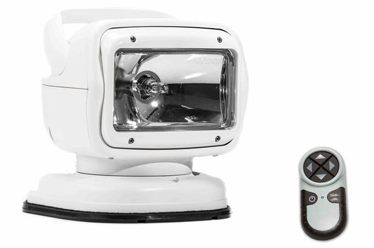 65W Golight Radioray Portable Remote Control Spotlight - 225,000 Candela - Permanent Shoe - White - PuriLite