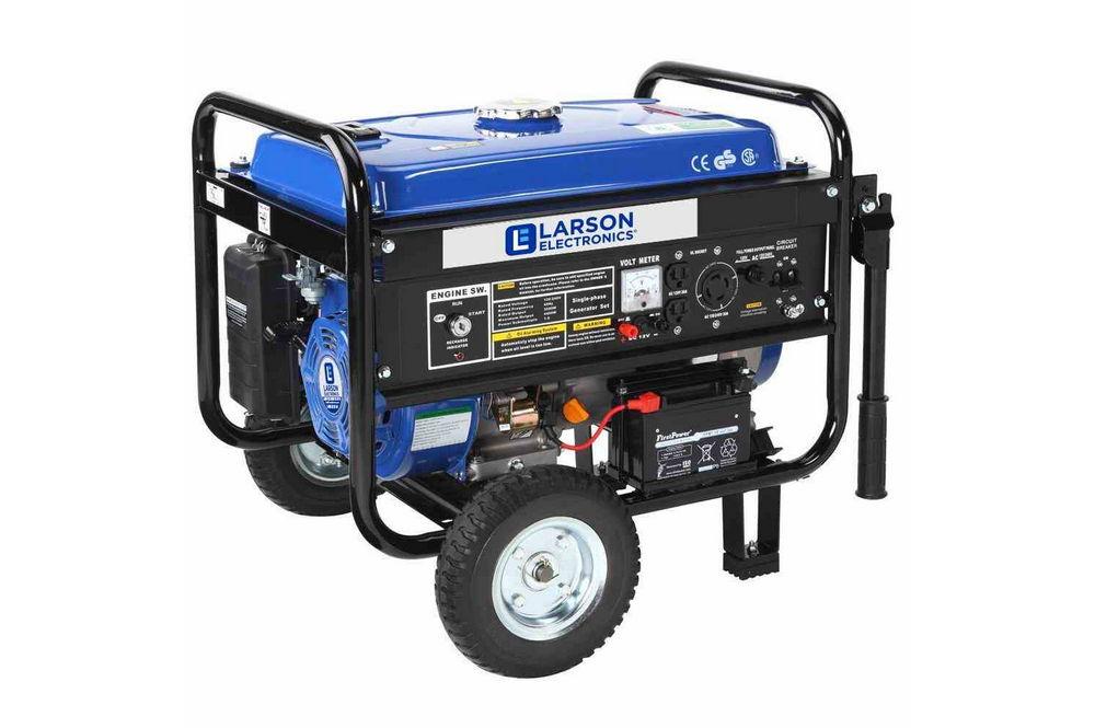 4.4 kW Portable Gas Powered Generator - Electric Start - Wheel and Handle Kit - PuriLite