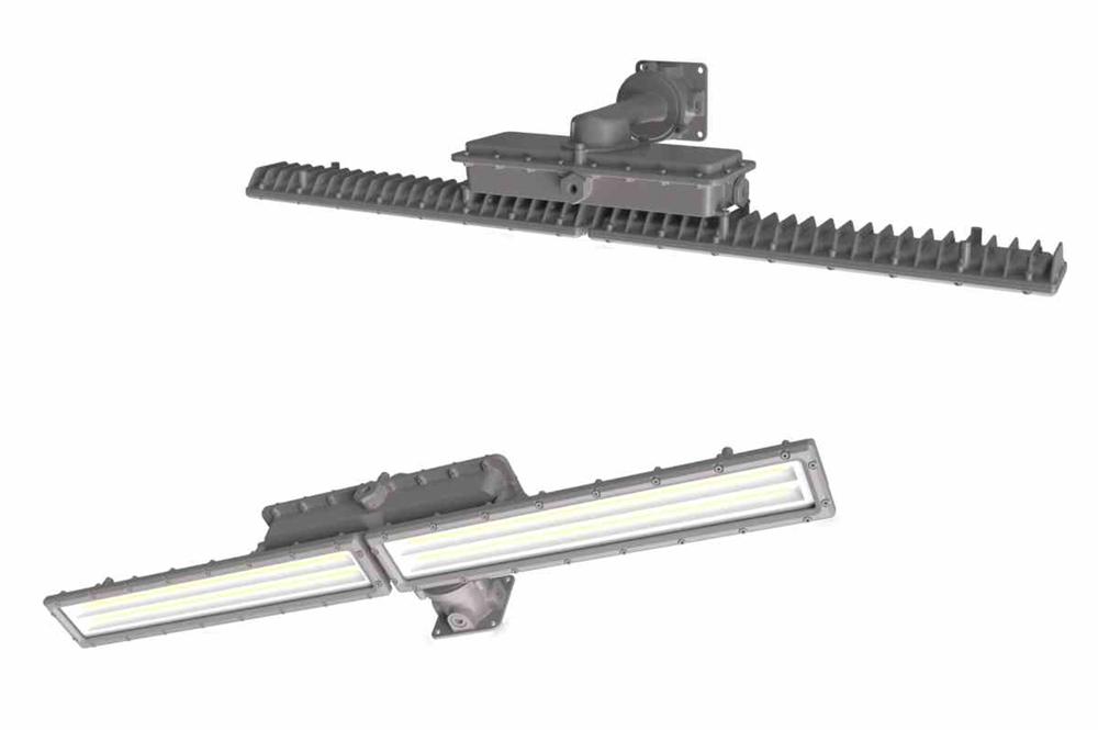 100W Hazardous Location Integrated LED Linear Fixture - C1D2, C2D1 - 120-277V - 15,300 lms/Wall Mount - IP66/Field Serviceable - PuriLite