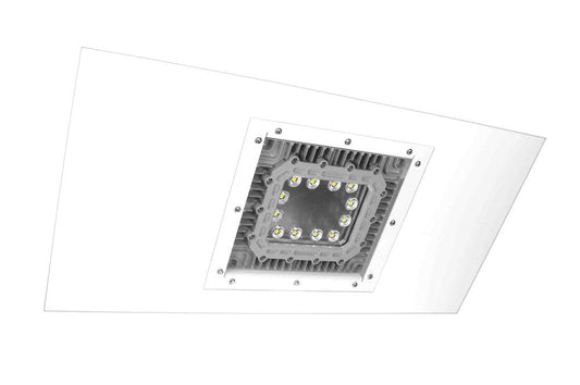 150W Low Profile Explosion Proof LED Light - 2x4 Lay-In Troffer Class 1/2 Div 1/2 Paint Spray Booth - PuriLite