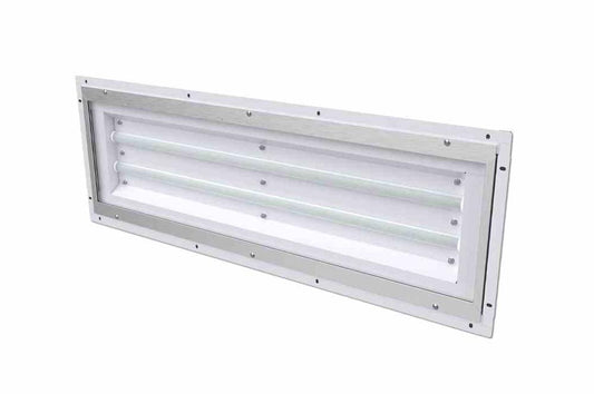 62W Hazardous Location Integrated Low Profile Paint Spray Booth LED Light - Class I, II/D2 - 6330 lms/Dimmable - Powder Coated Steel, White - 2RW - PuriLite