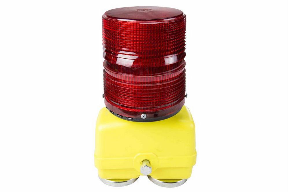 Heavy Duty Portable Warning Light - Red Battery Powered Strobe - Magnetic Mount - PuriLite