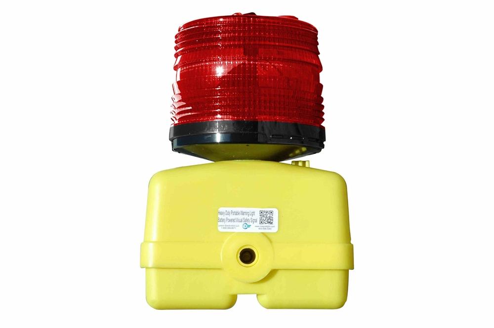 Heavy Duty Emergency Runway Light - Battery Powered - Portable Red Signal Light - 360Ã‚Â° Visibility - PuriLite