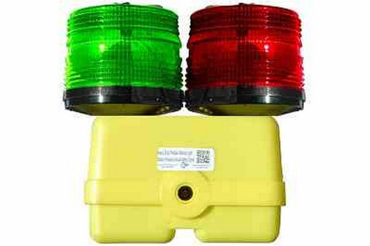 Heavy Duty Emergency Runway Light - Battery Powered - Red / Green Combination - 360Ã‚Â° Visibility - PuriLite