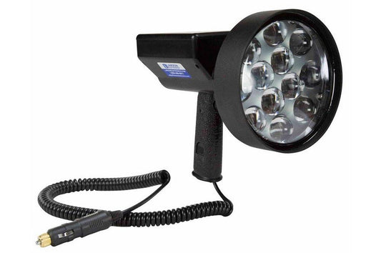 10 Mil Candlepower 36W Rechargeable LED Hunting Spotlight - 3200 Lumen - Charges While Plugged In - PuriLite