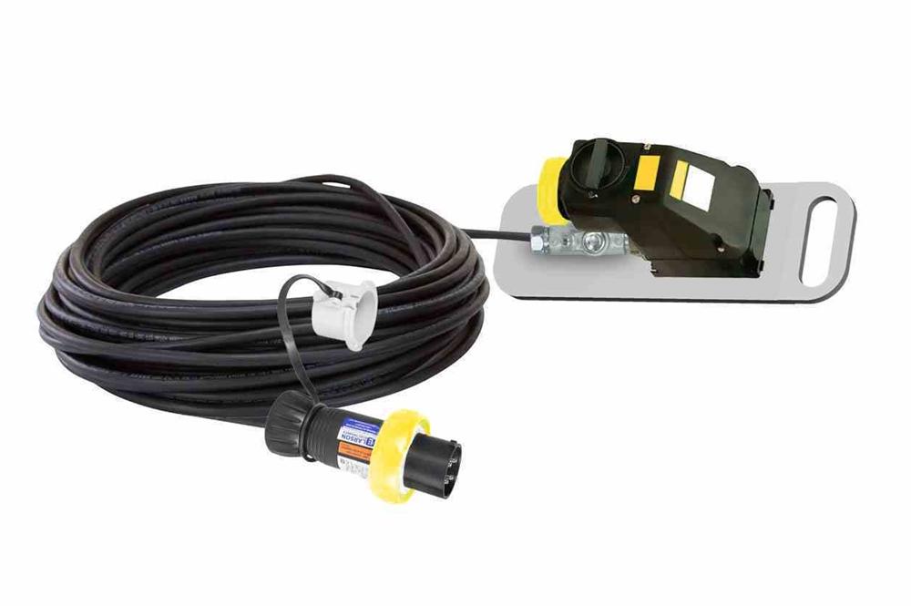 Explosion Proof Extension Cord - 100M 12/3 SOOW Cord - 120V - 20A Cont Capacity - Yellow - PuriLite