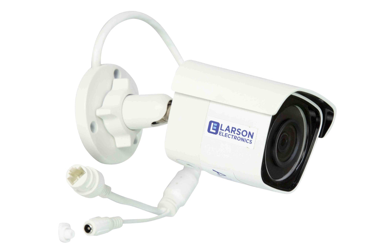 Larson 4MP IP Security Camera - PoE Powered - IR LEDs - Alarm Activated - IP66 - Sun Shield - PuriLite