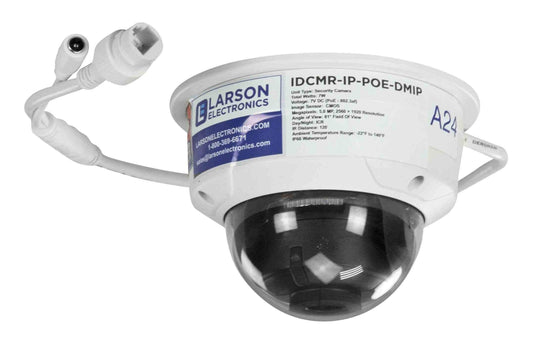Larson 6.0 Megapixel IP Dome Security Camera - Day/Night - 120' IR Imaging - IP67 Rated - PuriLite