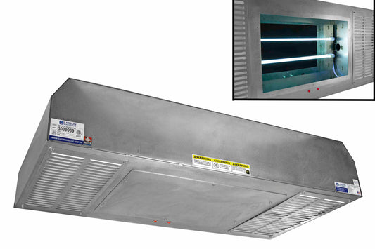 Larson Industrial UV Air Purifier - 120V - (2) 60W T8 UVC Lamps - 2x4 Troffer Mount - Occupied Areas - PuriLite
