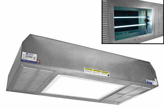 Larson Industrial UV Air Purifier w/ LED Panel Light - 120V - (2) 60W T8 UVC Lamps - 2x4 Troffer Mount - Occupied Areas - PuriLite