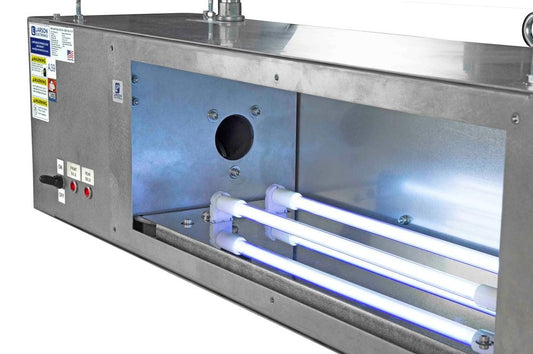 UV Air Sanitation Purifier - Tamper Proof - 120V - (2) 60W T8 UVC Lamps - Hard Wired - Occupied Areas - Ceiling Mount - For Prisons/Correctional Facilities - PuriLite