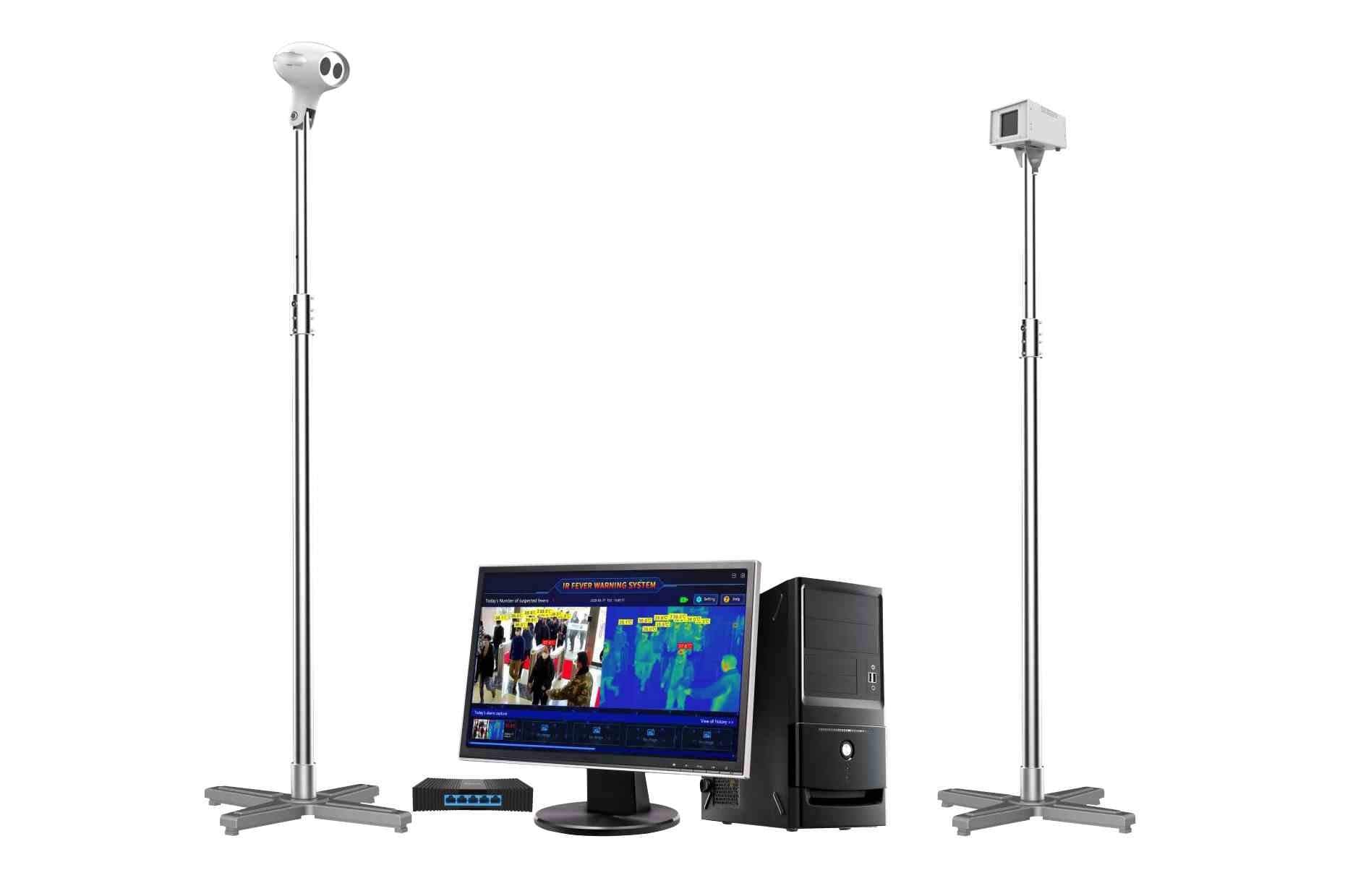 Larson Body Temperature Thermal Camera System - 500 People/Minute - 0.3Ã‚Â°C Accuracy, 32.8' Max Detection Distance - PuriLite