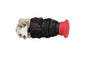 Emergency Push Button - 600V-rated, 10A Contact Blocks - 1NO/1NC - Red - Spring Return - PuriLite