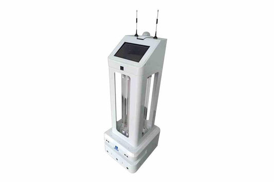 Autonomous UV Sanitation Robot - Kills 99% of Viruses - (12) 120W UVC Lamps - Battery Powered/WT - PuriLite