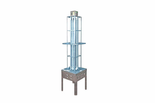 Battery-powered UV Sanitation Robot - Kills 99% of Viruses - 304 Stainless Steel, Base w/ Support Legs - Charge Station - PuriLite