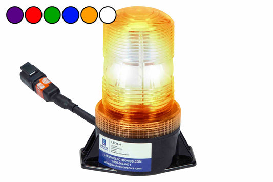 Larson LED Beacon - Permanent Mount - 50,000 Life Hours - 18 LEDs - 12-32VDC - Deutsch 2 Pin Connector - PuriLite