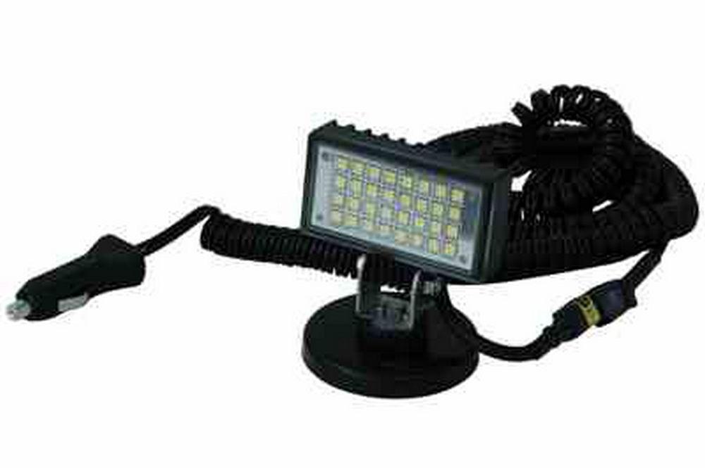 LED Flood Light w/ Magnetic Base - Compact Design - 0.5 Amp Draw - 32 LEDs - 500 Lumens - 12 VDC - PuriLite