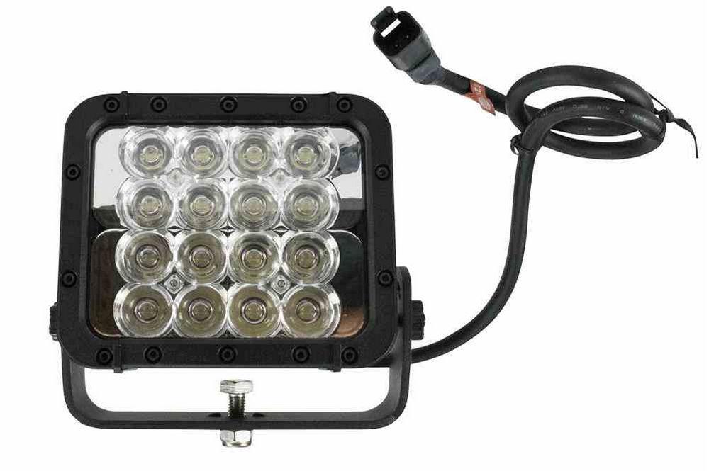 LED Light Emitter w/ Trunnion U-Bracket Mount - 16, 3-Watt LEDs - 9-42VDC - 700'L X 80'W Spot Beam - PuriLite