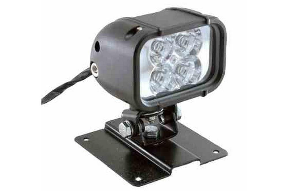 LED Light w/ Permanent Mount Plate -12 watts - 4 LEDs - 9-42 Volts DC - 720 Lumens - Spot or Flood - PuriLite
