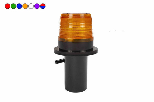 5W Battery-Powered LED Indicator Light - Visible up to 500' at Night - Colored Lens - Pole Top Mount - PuriLite