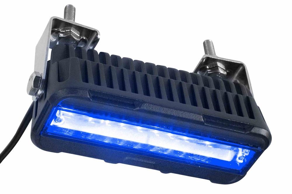 27W LED Type E Forklift Zone Light - Pedestrian Safety - Blue Light - 10-100V DC - Aluminum Alloy - PuriLite