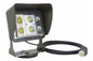 Magnetic Mount 60 Watt Low Profile LED Flood Light - Glare Shield - 50' Cord - 120-277V AC - PuriLite