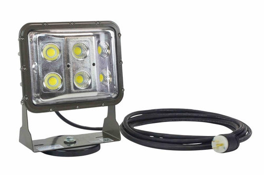 Magnetic Mount 60 Watt Low Profile LED Flood Light - 20' Cord - 120-277V AC - PuriLite