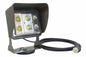 60 Watt Low Profile LED Wall Pack Light w/ Glare Shield - Magnetic Mount - Wide Flood Beam - 1' (12") Whip w/ General Area Cord Cap - PuriLite