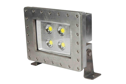 50W Submersible LED Flood Light - (4) 12.5W High Output LEDs, 3' Potted Power Cord - IP68/IP69K - PuriLite