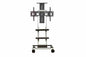 Mobile Monitor Cart - (4) Wheels - Integrated Surge Protector w/ (6) Receptacles - Powder Coated Finish - PuriLite