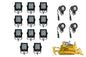 Larson LED Light Package for Caterpillar D10 Loader- LED Retrofit/Fitout  (11) LEDP5W-12 (4) LEDP10W-1R - PuriLite