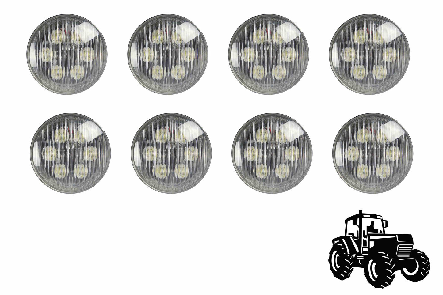 Larson LED Cab Light Upgrade Kit for John Deere 4440 Tractors - (8) LED18W-PAR36 Lamps - PuriLite